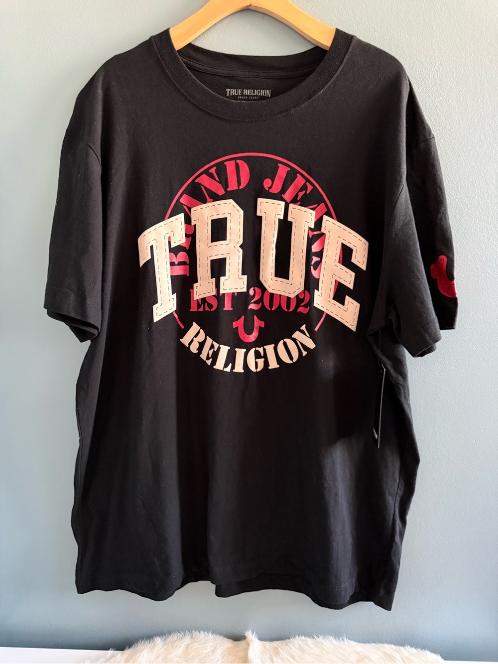 True Religion Men’s Logo Stitch Appliqué Tee
